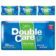 康乃馨 Double Care 加護抗菌潔膚巾, 1入, 4包