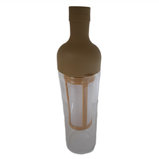 FUJI-GRACE 富士雅麗 酒瓶冰釀冷泡咖啡壺 650ml 高硼矽玻璃, 鵝黃色, 1瓶
