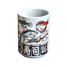 美濃燒 佐和陶瓷 海鮮壽司手握杯 日本製 容量260mL, 多色, 1個