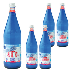 LAURETANA 蘿莉塔娜 冰河氣泡水 玻璃瓶 義大利進口, 1L, 5瓶