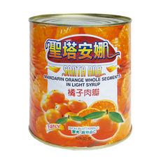 Santa Ana 聖塔安娜 橘子肉瓣 輕糖漿罐頭, 850g, 1罐