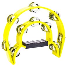 恩心樂器 半月鈴鼓 黃色 兒童教學打擊樂器, 1個