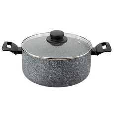 Domo Dolomiti 極致礦物不沾湯鍋 24CM, 附蓋, 1個, 礦石黑