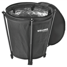 WellHike 玩客 可折疊收納儲物圓桶 20L, 黑色, 1層, 1個