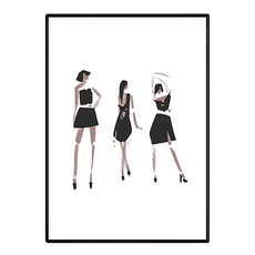 菠蘿選畫所 貓步 Catwalk, 50x70cm, 黑色