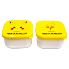 Skater P/M 塑膠抗菌保鮮盒 7.3 x 7.3 x 4.7cm 160ml, 2個容器及相配的蓋子, 1組