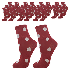 B.V.D. 女款 3/4圓點襪 12雙入