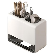 小麥購物 廚房多用途筷子桶置物架 L1427 兩用款, 1個, 白色