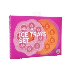 澳洲 SUNNYLIFE Ice Trays Donut 甜甜圈造型製冰器, 粉色 + 黃色, 1組