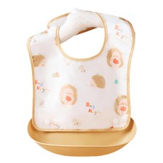 JAR嚴選 兒童可拆式防水圍兜 - 刺蝟, 1件