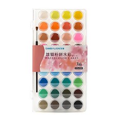 SIMBALION 雄獅 王樣粉餅水彩, 260g, 36色