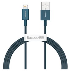 Baseus 倍思 優勝系列 USB to IP 2.4A 快充數據線, 2m, 藍色, 1個