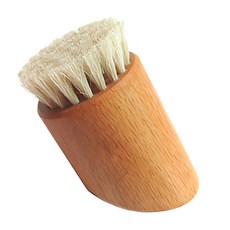 fA brushes 德國製馬毛溫和臉部毛孔清潔刷, 天然馬毛溫和洗去老廢角質, 1個, 木紋色
