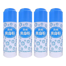 貝林爽身粉, 藍, 180g, 4瓶