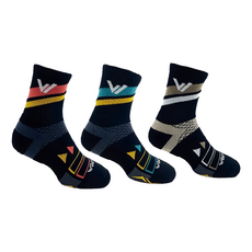 WOAWOA 四向止滑 能量激發登山襪, XL, 1組, Black, Gray, Navy Blue