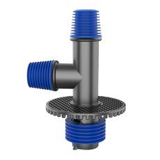 防臭地漏芯三通蓋 可接兩個管子, 槍灰色, 1個