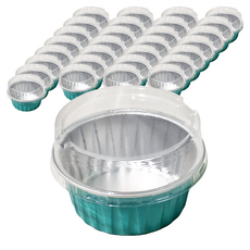 圓形彩色鋁箔含蓋 蒂芙妮藍, 66 x 35 x 85mm, 100個