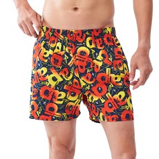 Arnold Palmer 雨傘牌 漸層印花平織平口褲 - 100%棉, 舒適開衩, XL, 丈青