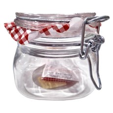 ADERIA 日本進口密封寬口方形玻璃沙拉罐, 500ml, 1個