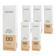 L'EGERE 橙花原液保濕BB霜 SPF25 潤色遮瑕 保濕提亮 毛孔隱形 物理防曬, #01自然, 35ml, 6條