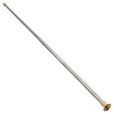 BAREBONES 伸縮鼓風管 Telescoping Fire Blower 黃銅不鏽鋼材質 單向閥自動關閉, 銀色 + 金色, 1個