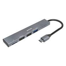 Kinyo 集線器 HUB-33C 10cm, 黑色, 1個