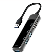 Type-C/USB 五合一多功能轉接頭集線器 原廠保固, 黑色, 1個