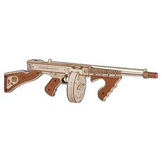 Robotime 立體木製組裝模型 M1928湯普森造型衝鋒槍 LQB01, 1個