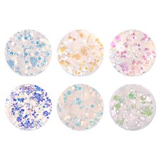 MEIBROWN 美甲裝飾亮片套裝, 亮麗顏色, 多樣風格, 混合顏色, 1組