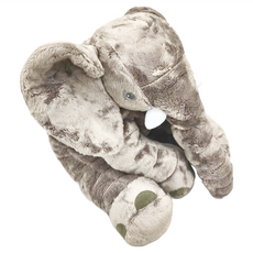 大象安撫抱枕, 灰色, 無毛絨, 40cm
