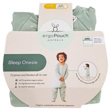 ergoPouch 厚款連身衣 2.5 TOG 睡衣毯二合一 有機棉, 4~5歲, 蘇打綠