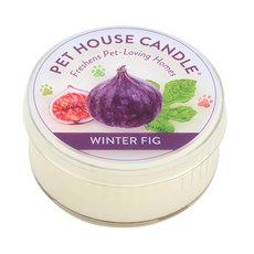PET HOUSE 室內除臭寵物香氛蠟燭 小 冬季無花果, 100%全天然黃豆蠟, 43g, 1罐