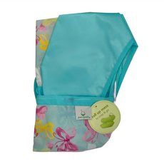 Green Sprouts 小綠芽 長袖圍兜兜，100%聚酯纖維，聚氨酯塗層, 水色, 1件