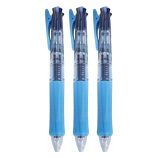 PILOT 百樂 0.7四色輕油筆 BKA845F-CSL, 淺藍, 3支