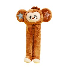 Vanwalk 出走 毛絨立體拉鏈文具袋 K446 150g, 星星大耳猴, 1個