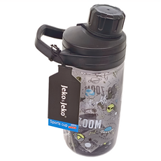 Jeko & Jeko 旋蓋兒童水壺 450ml, 宇宙 黑色, 1個