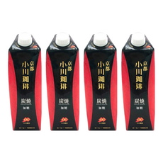 小川 炭燒咖啡 有糖, 1L, 4瓶