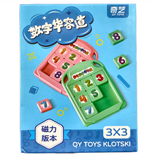 QYTOYS 奇藝 魔方格 磁力 三階華容道 兒童版 綠色, 1盒