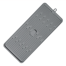 CHIFUN SENHUO 祈樂森活 矽膠瀝水墊 升級加厚款 47 x 20 x 0.5cm 282g, 深灰, 1個