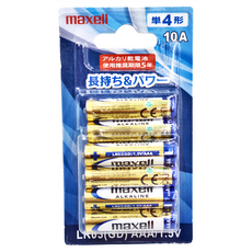 maxell 鹼錳柱型電池 LR03(GD) AAA 1.5V 單4形, 10個裝, 1組