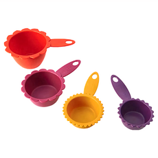 KitchenCraft 花型四色量杯 ABS塑料, 四色, 1組