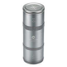 Campingmoon 柯曼 鋁合金雙層咖啡豆收納罐 230ml, 銀色, 1個