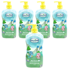 Baan 貝恩 藍色地中海洗髮沐浴乳, 弱酸親膚, 玉米來源植物保濕劑, 適用3歲以上幼童, 400ml, 5瓶