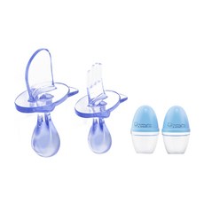 Yummymia 專利握筆式湯叉組, 湯匙+叉子, 深海藍, 2入