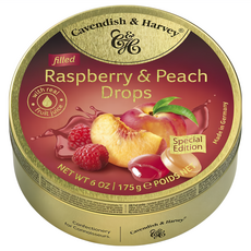 Cavendish&Harvey 卡恩迪許 覆盆子蜜桃水果糖 Special Edition, 170g, 1盒