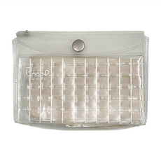 KOKUYO 國譽 Piiip 迷你透明收納包 珠鍊可掛, 米杏色, 1個