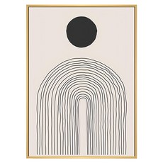 BOLUO GALLERY 菠蘿選畫所 點線圓舞曲III APGS3435D, 木色