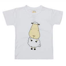 抱抱羊 小童上衣 白色 竹纖維 親膚透氣 舒適 детская одежда, 18~24個月