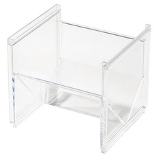 iSFun 斜抽堆疊 桌上茶包咖啡膠囊收納盒, 透明色, 3個