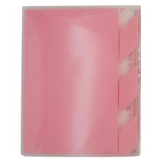 KYOKUTO A5 20孔半透明資料夾, 粉紅色, 1個